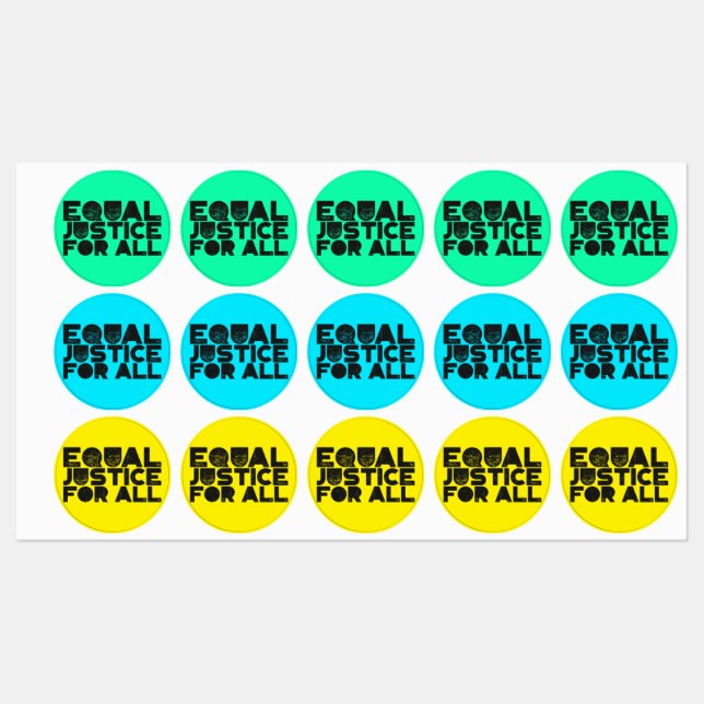 Egalité De Justice Pour Tous - Sticker De Message  (Feuille)