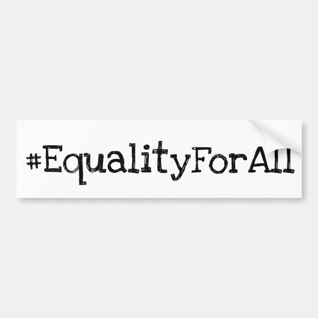 ÉGALITÉ POUR TOUS LES Stickers pare-chocs noir et  (Devant)