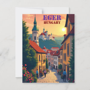 Eger, Hungary Postcard – Historic Castle & Baroque