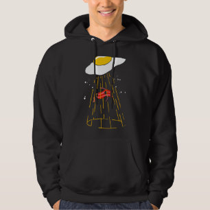 Egg Abducting Bacon Ufo Alien Breakfast Food Hoodie