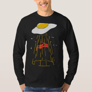 Egg Abducting Bacon Ufo  Alien Breakfast Food T-Shirt