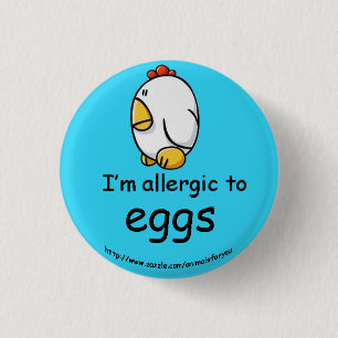 Egg Allergy 1 Inch Round Button