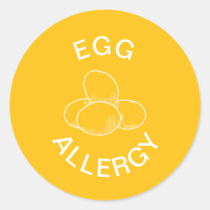 Egg Allergy Alert Classic Round Sticker