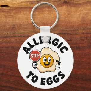 Egg Allergy Alert Keychain