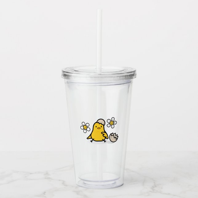 Egg and Chick Acrylic Tumbler (Front)