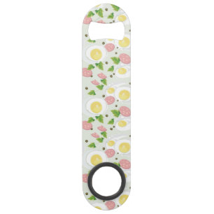 Egg and Sausage Pattern Speed Bottle Opener