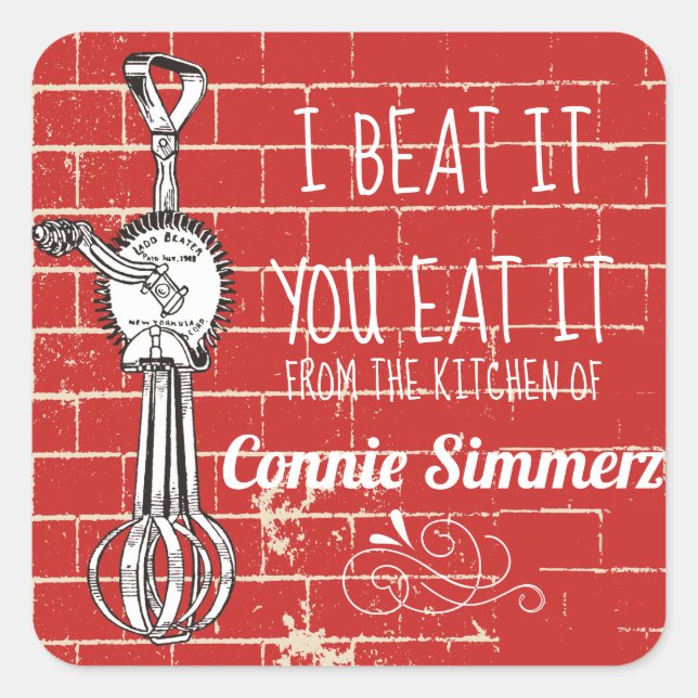 egg beater brick from the kitchen of sticker (Front)