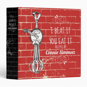 Egg beaters brick personal cookbook recipe binder