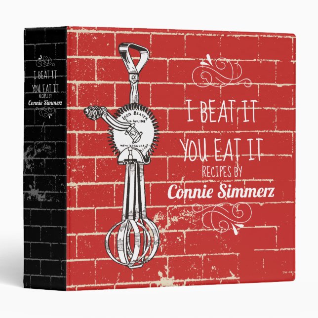Egg beaters brick personal cookbook recipe binder (Front/Spine)