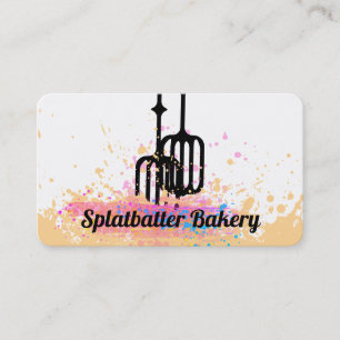 Egg beaters electric mixer dough baking bakery business card