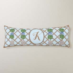 Egg Blue Chinoiserie Ginger Jar Jars Topiary  Body Pillow