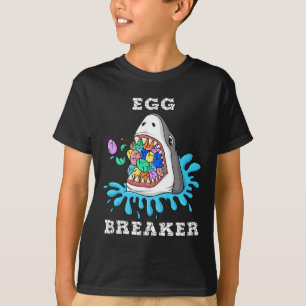 Egg Breaker Shark Easter Fun Boys Girls Kids 1 T-Shirt