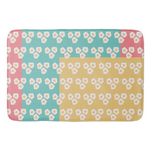 Egg Breakfast Brunch Colourful Pattern Bath Mat