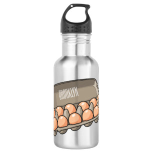 Egg carton cartoon illustration  532 ml water bottle