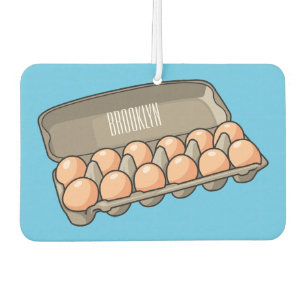 Egg carton cartoon illustration air freshener