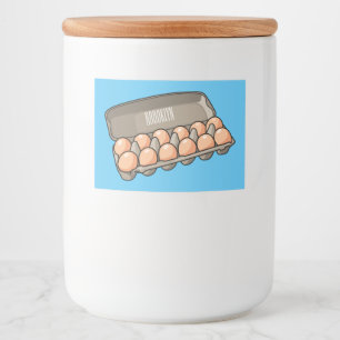 Egg carton cartoon illustration food label
