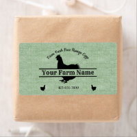 Egg Carton Label Chicken Farmhouse Green Burlap