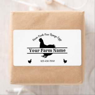 Egg Carton Label Chicken Farmhouse Split Monogram 