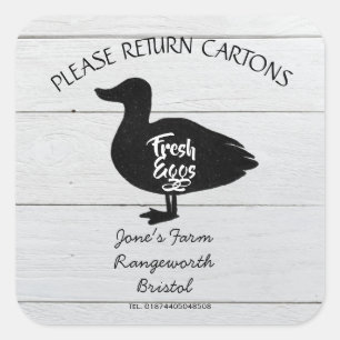 Egg Carton Label customize Duck egg box free range