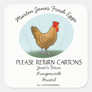 Egg Carton Label customize hens egg box free range