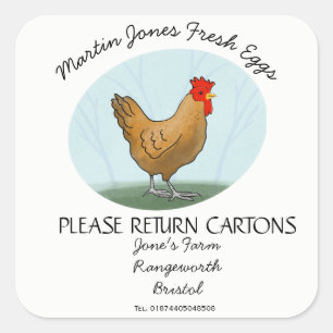 Egg Carton Label customize hens egg box free range
