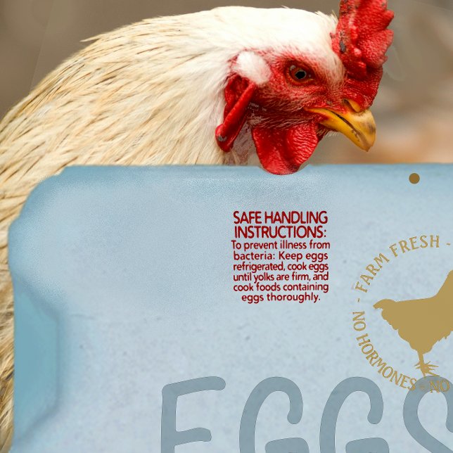 Egg carton MANDATORY SAFE HANDLING INSTRUCTIONS  Rubber Stamp (Creator Uploaded)