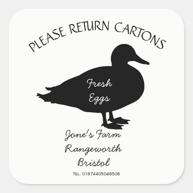 Egg Carton personnaliser Étiquette Boîte à oeufs d (Devant)