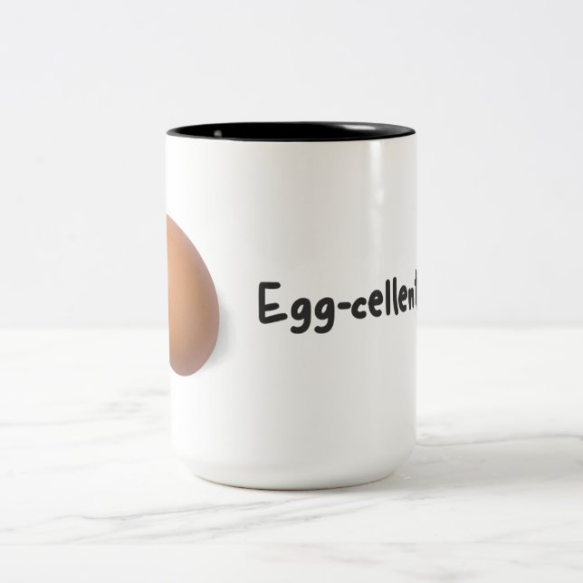 Egg-cellent Egg Two-Tone Coffee Mug (Center)