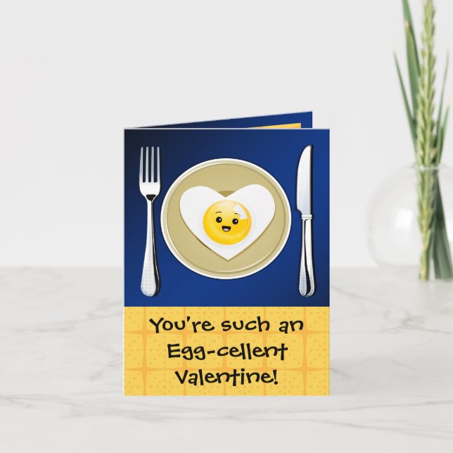 Egg-cellent Kawaii Valentine Holiday Card (Front)