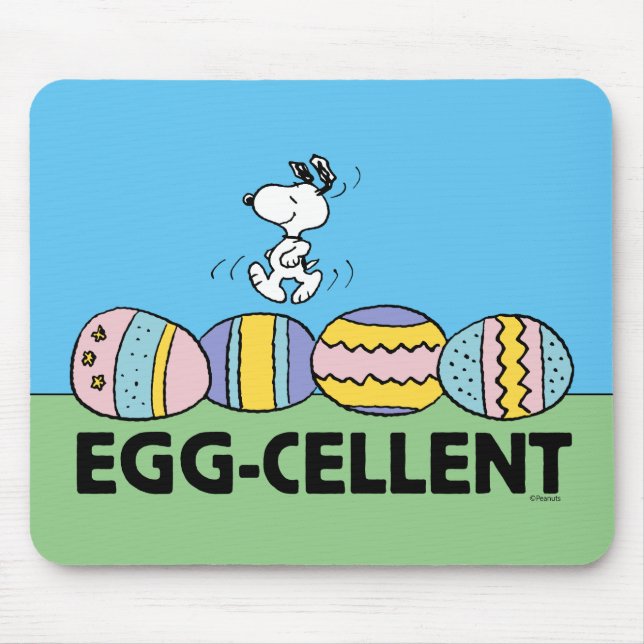 Egg-cellent Snoopy Easter Mouse Pad (Front)