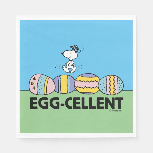 Egg-cellent Snoopy Easter Napkin (Front)