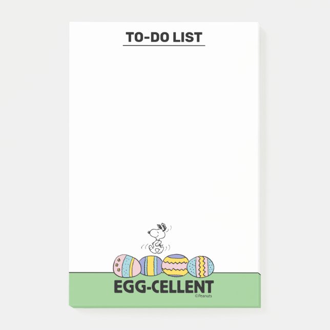 Egg-cellent Snoopy Easter Post-it Notes (Front)