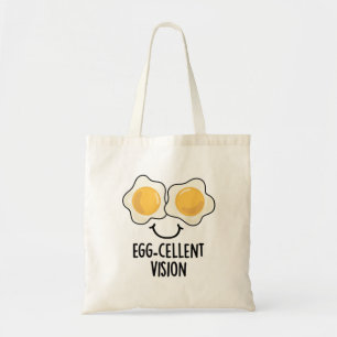 Egg-cellent Vision Funny Egg Pun Tote Bag