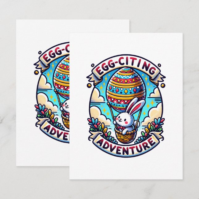 Egg-Citing Adventure Enclosure Card (Front/Back)