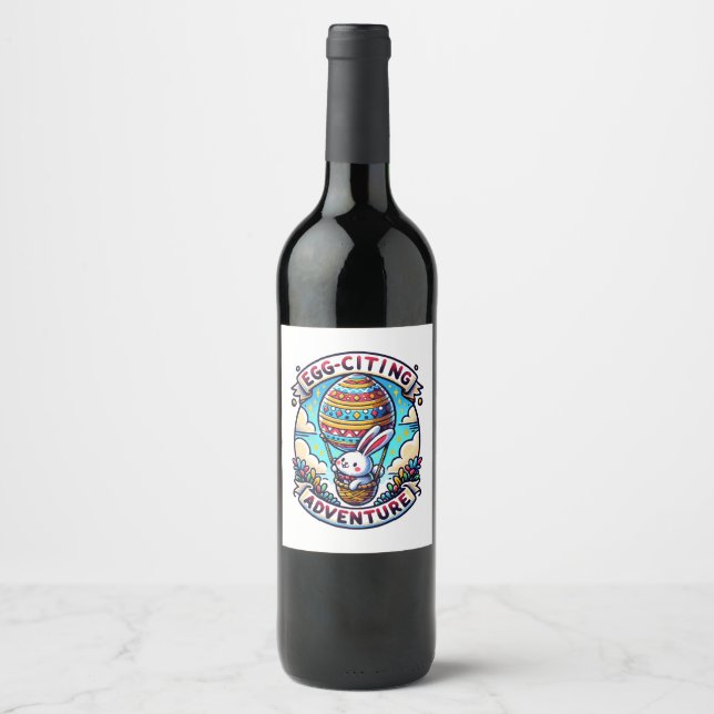 Egg-Citing Adventure Wine Label (Front)