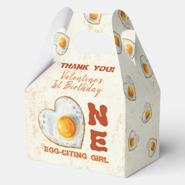 Egg-Citing Baby BBQ First Birthday Favor Box (Front)