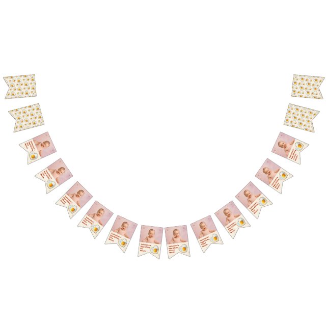 EGG-CITING BBQ BABY BIRTHDAY BUNTING FLAGS (All)