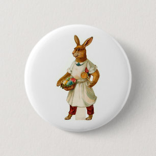 Egg Cook Vintage Easter Bunny 2 Inch Round Button