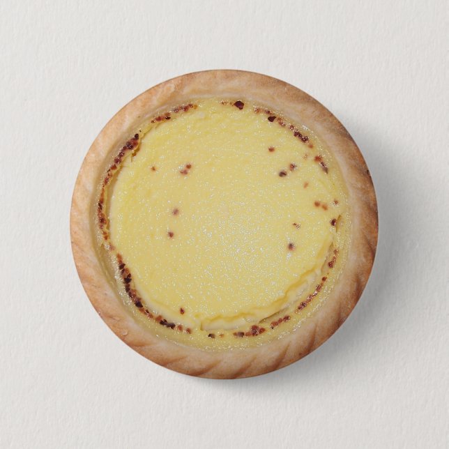 Egg Custard Tart 2 Inch Round Button (Front)