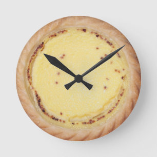 Egg Custard Tart Round Clock