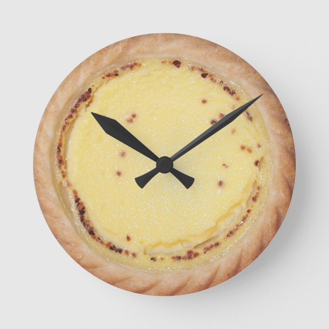 Egg Custard Tart Round Clock (Front)