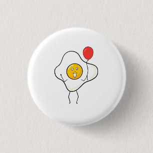 Egg design with balloon, personalize, customize 1 inch round button