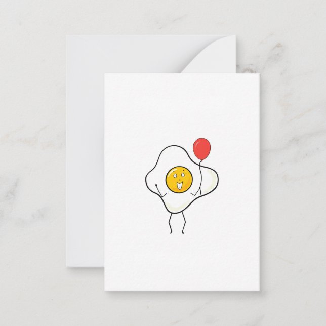 Egg design with balloon, personalize, customize card (Front)