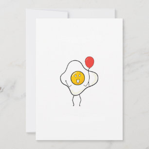 Egg design with balloon, personalize, customize invitation
