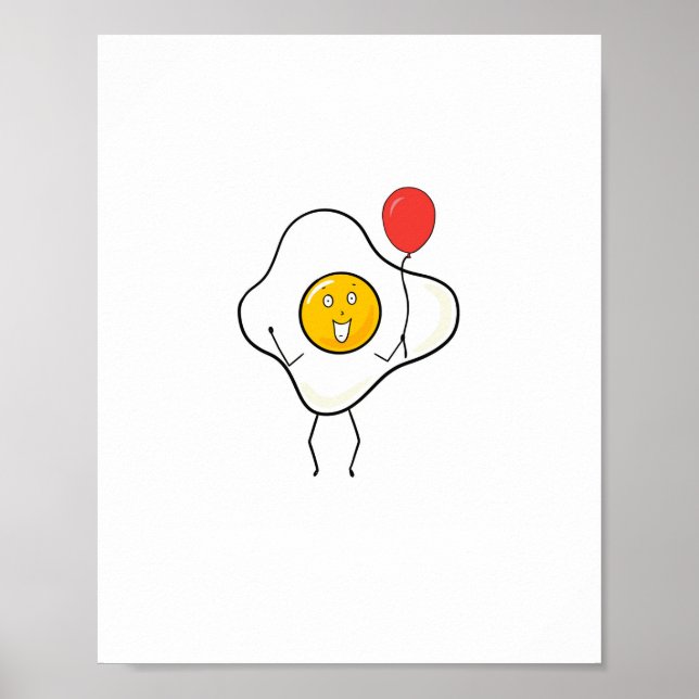Egg design with balloon, personalize, customize poster (Front)
