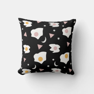 Egg Dinner Moon Confetti Pattern Acrylic  Throw Pillow