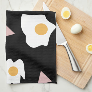 Egg Dinner Moon Confetti Pattern Kitchen Towel