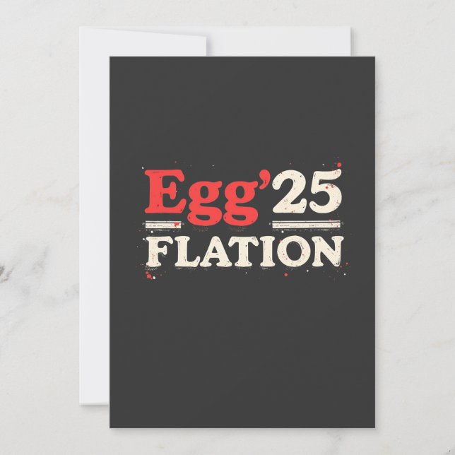 Egg Flation 25 Funny Easter Economy  Invitation (Front)