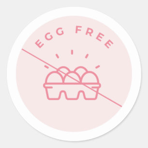 Egg Free Allergy Alert Sticker