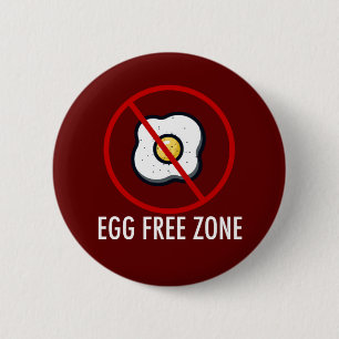 Egg Free Zone 2 Inch Round Button